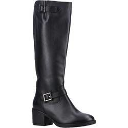 Hush Puppies Knee High Boots - Black leather - HP-37865-70565 Heidi